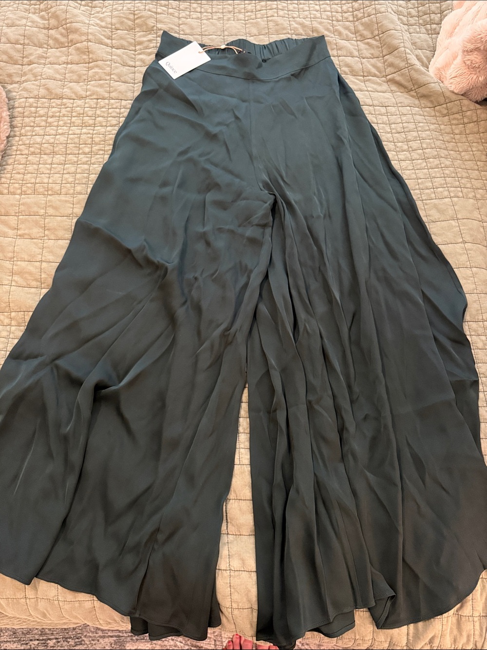 Quince stretch silk palazzo pants